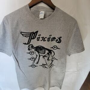 the Pixies  band t shirt  size small sport gray